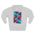 Hoodie — 'Glitching Out' Retro Cyber Geometric Graphic Hoodie
