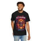 Break the Illusion Graphic T-Shirt — Psychedelic Occult Skull Tee