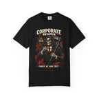 "Corporate Reaper" Skeleton Suit Graphic Tee
