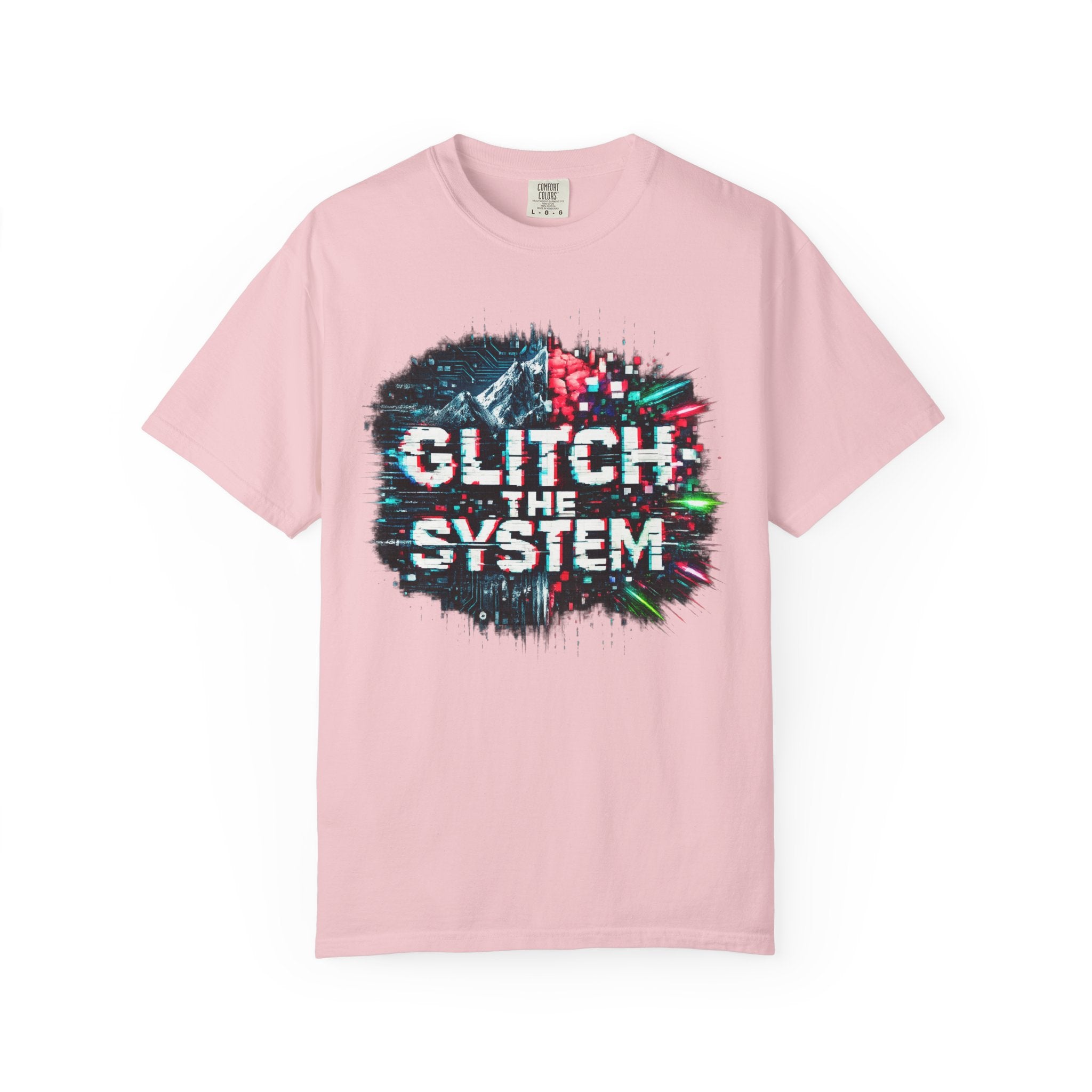 Glitch The System V3 Graphic Tee — Retro Cyberpunk Distressed Design