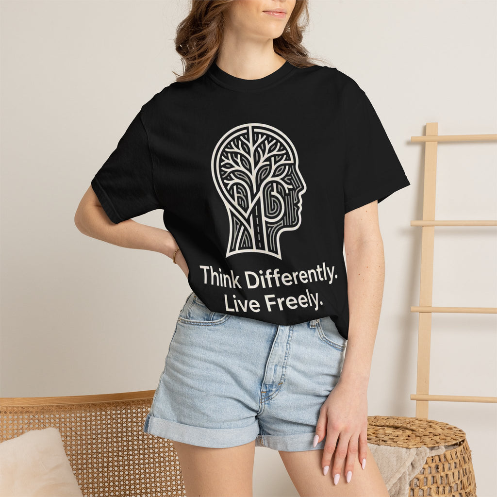 Think Differently Live Freely T-Shirt — Inspirational Mindset Graphic Tee