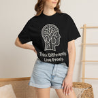 Think Differently Live Freely T-Shirt — Inspirational Mindset Graphic Tee