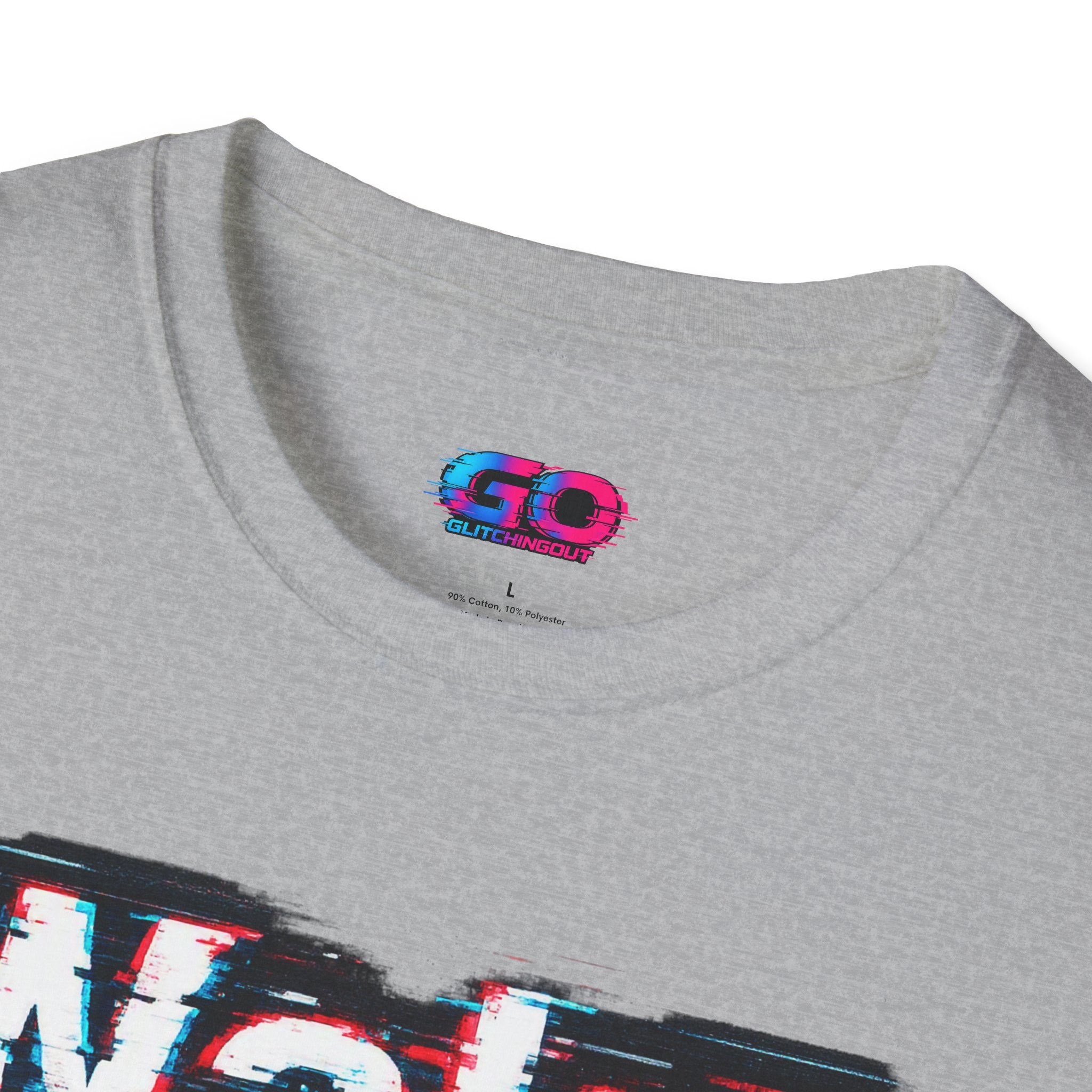 Wake Up Call Graphic Tee — Retro Glitch Text T‑Shirt