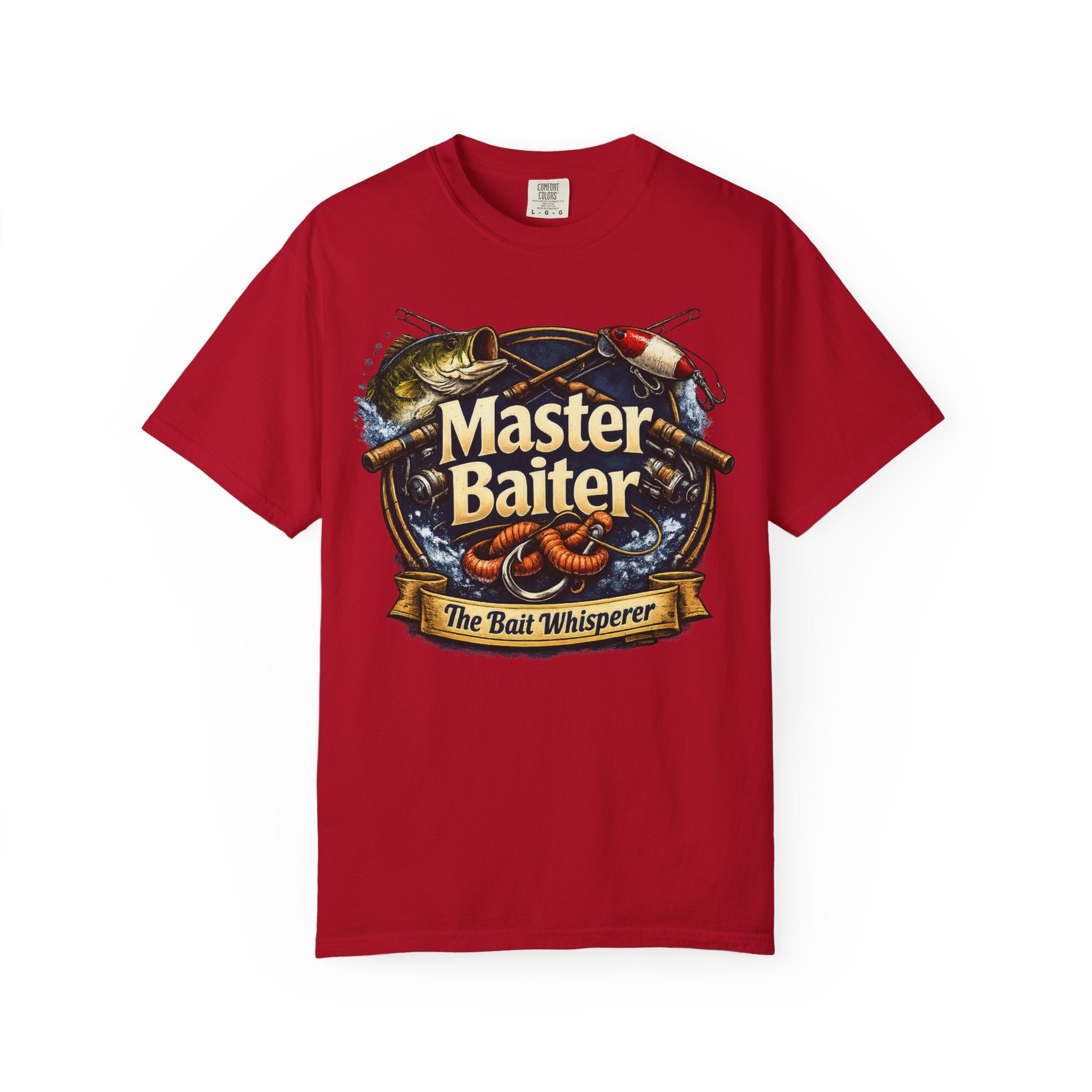 Master Baiter Fishing Satire T-Shirt — “The Bait Whisperer” Graphic Tee