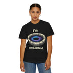 T-Shirt — "I'm conCERNed." Black Hole CERN Physics Science Tee