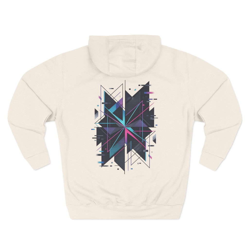 Glitch Geometric Hoodie — "Glitching Out" Graphic Fleece Pullover
