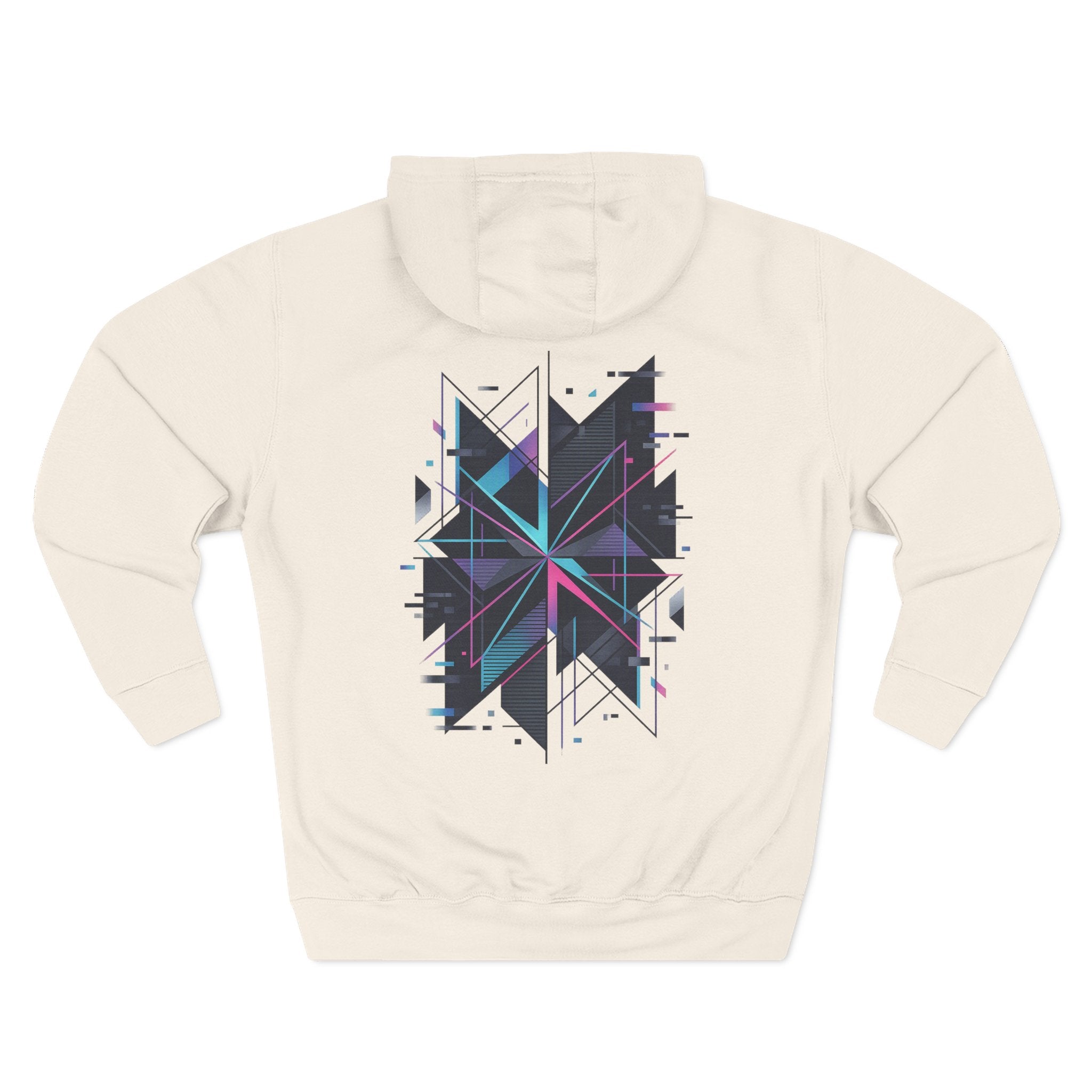 Glitch Geometric Hoodie — "Glitching Out" Graphic Fleece Pullover