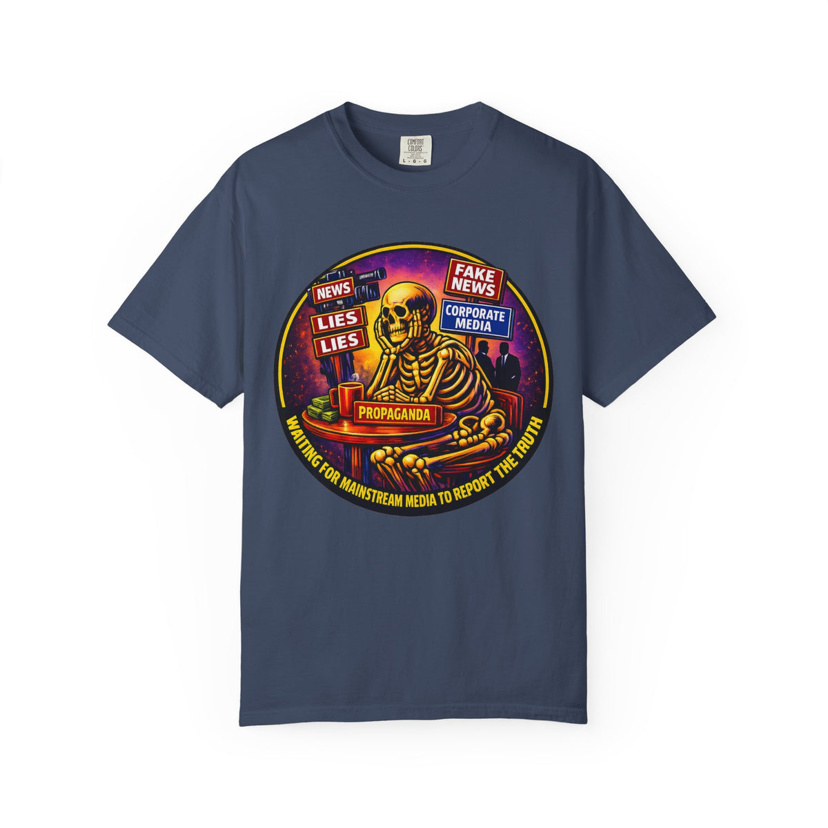 'Waiting for Mainstream Media to Report the Truth' — Graphic T-Shirt
