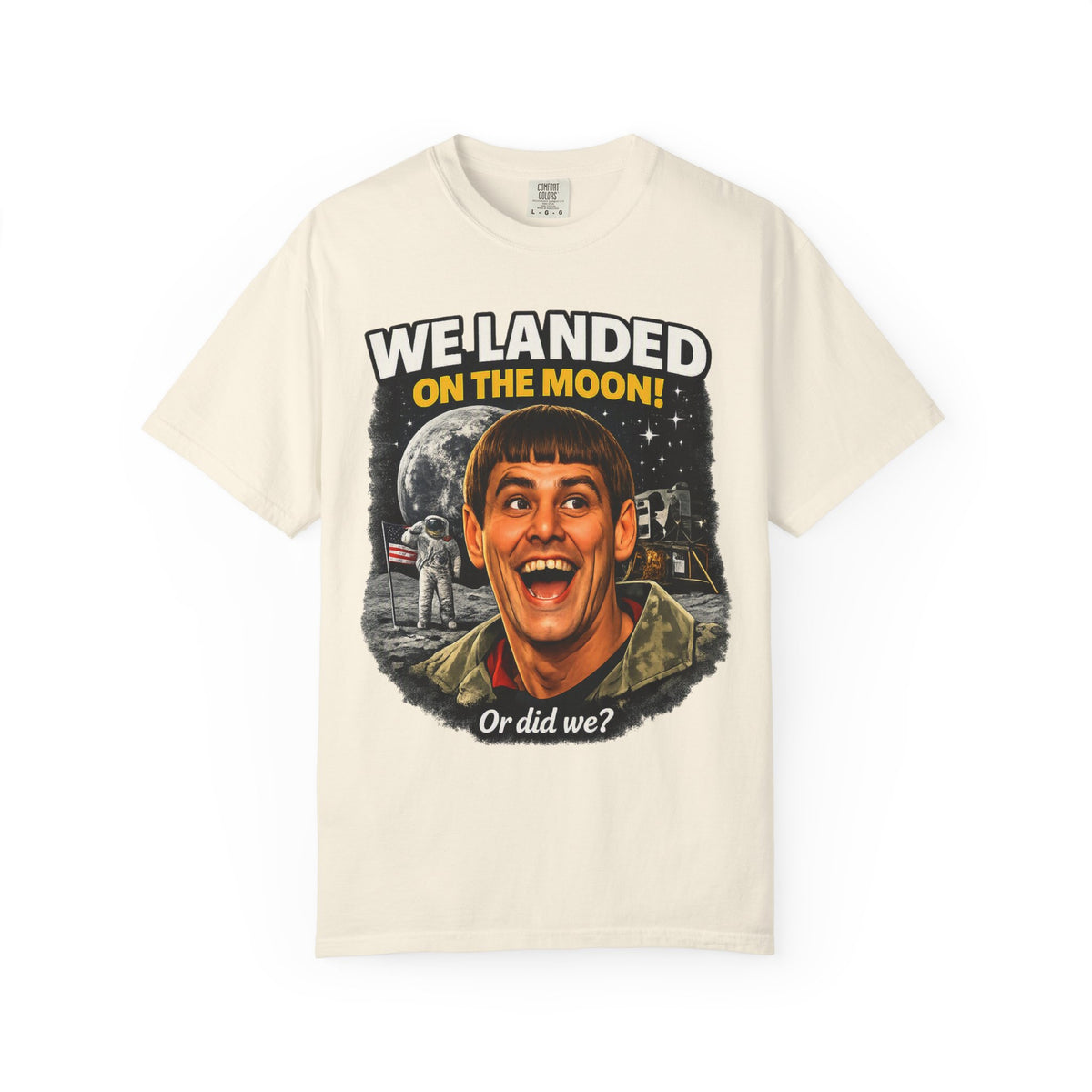 We Landed on the Moon! Or Did We?' Retro Comedy Space Graphic Tee