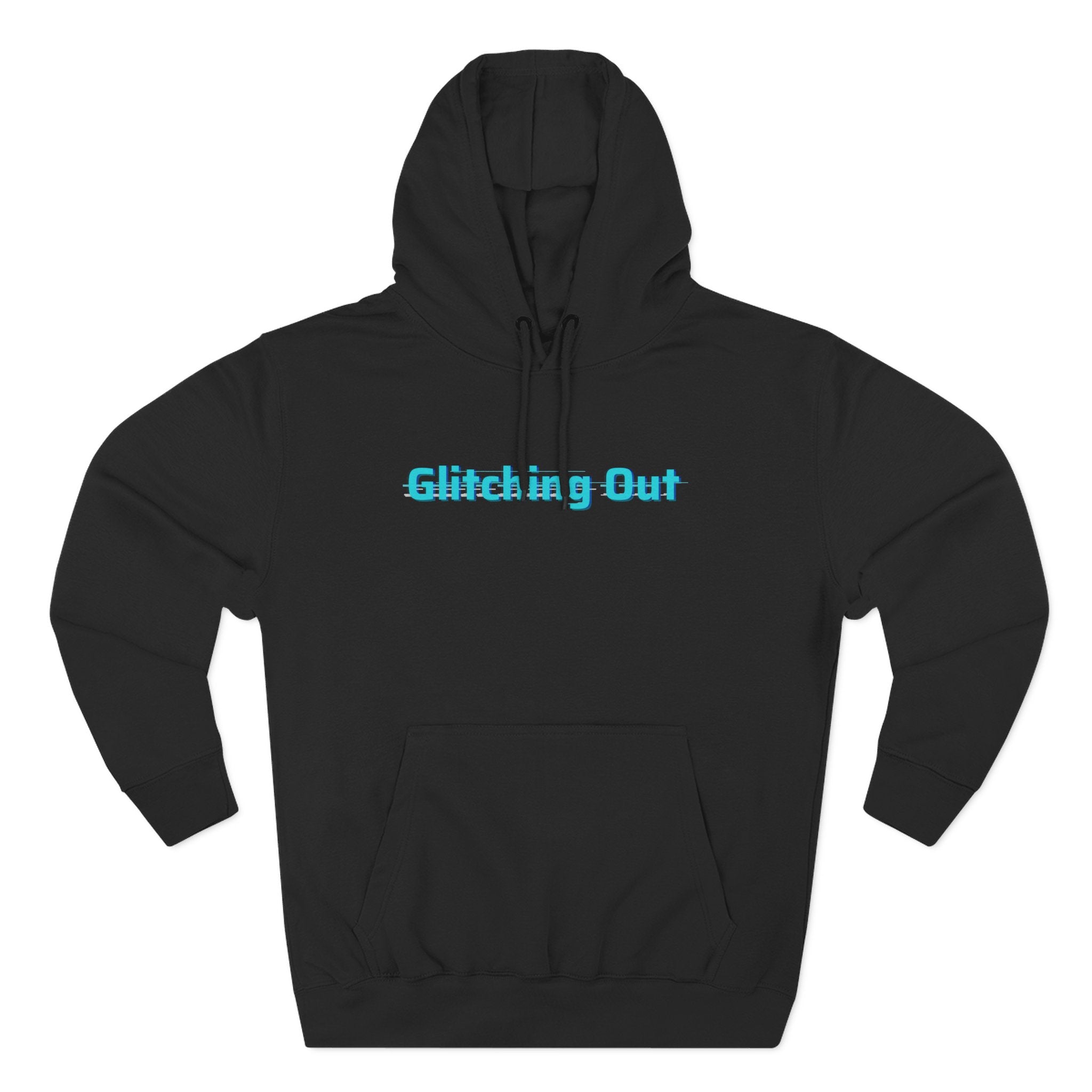 Hoodie — "Glitching Out" Geometric Retro Tech Graphic Hoodie