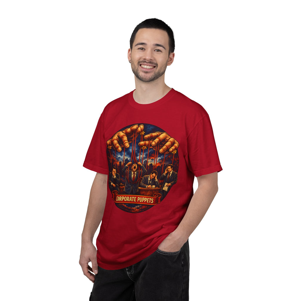 'Corporate Puppets' Satire Graphic T-Shirt