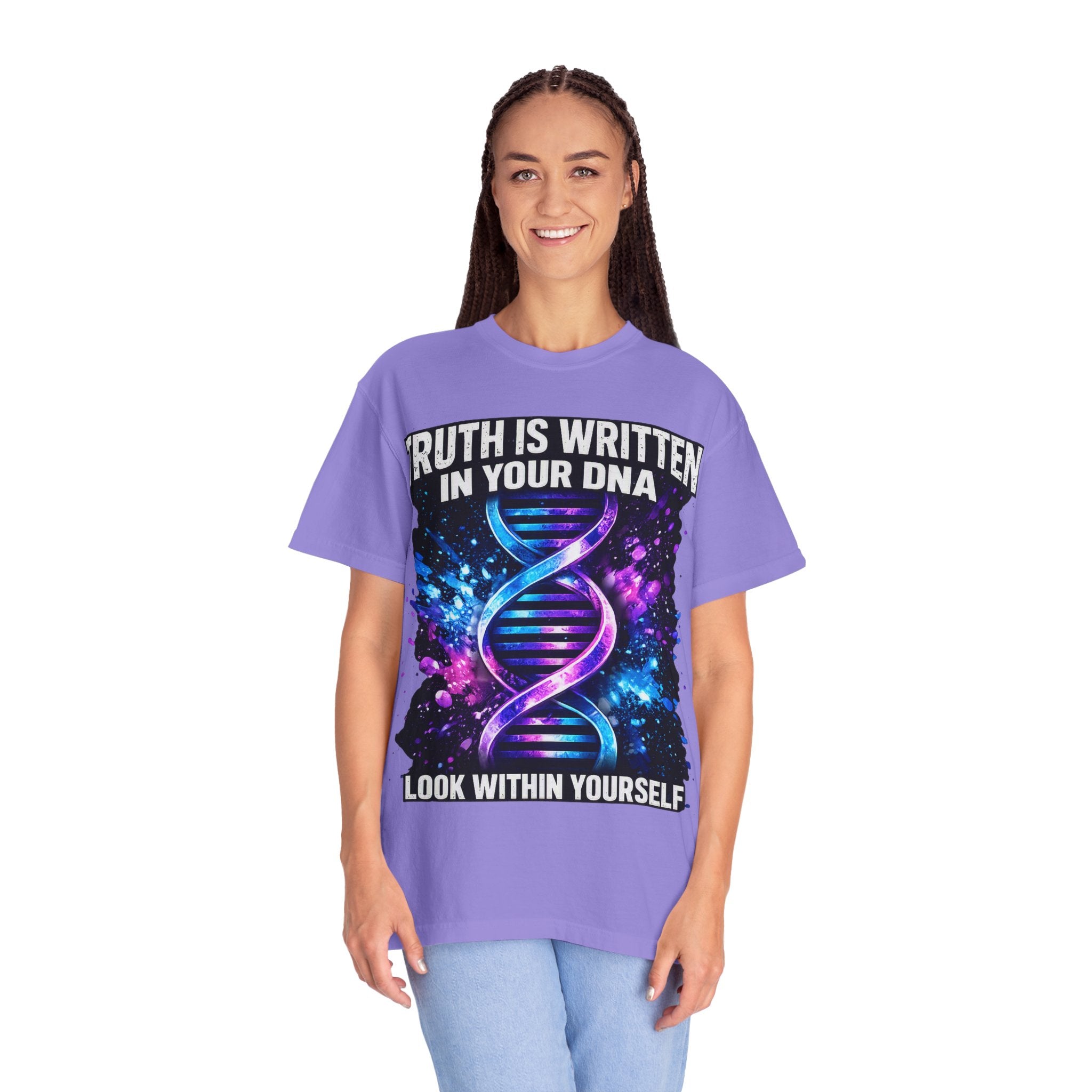 DNA Graphic T-Shirt — "Truth Is Written In Your DNA" Inspirational Science Tee