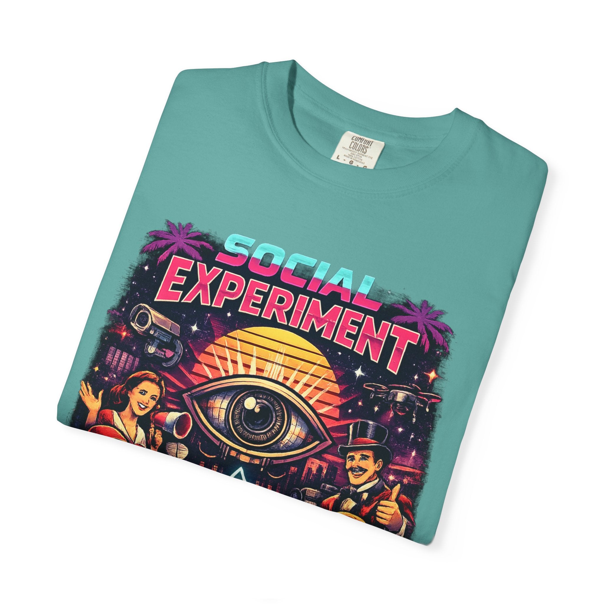 Social Experiment V2 T-Shirt — Retro All-Seeing Eye Graphic Tee
