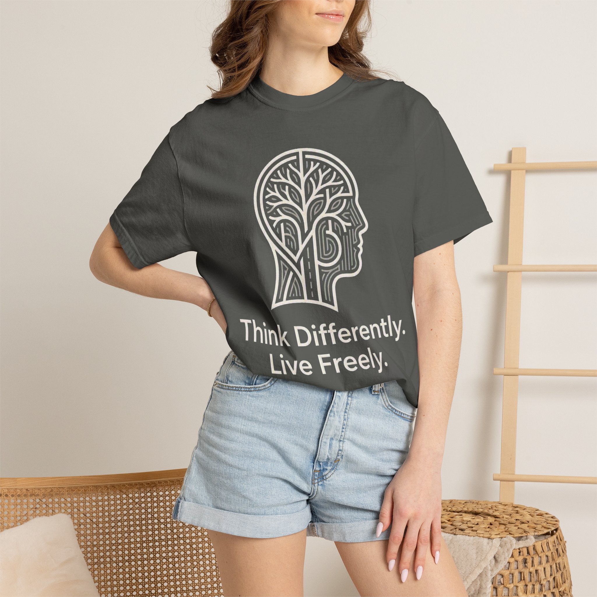 Think Differently Live Freely T-Shirt — Inspirational Mindset Graphic Tee