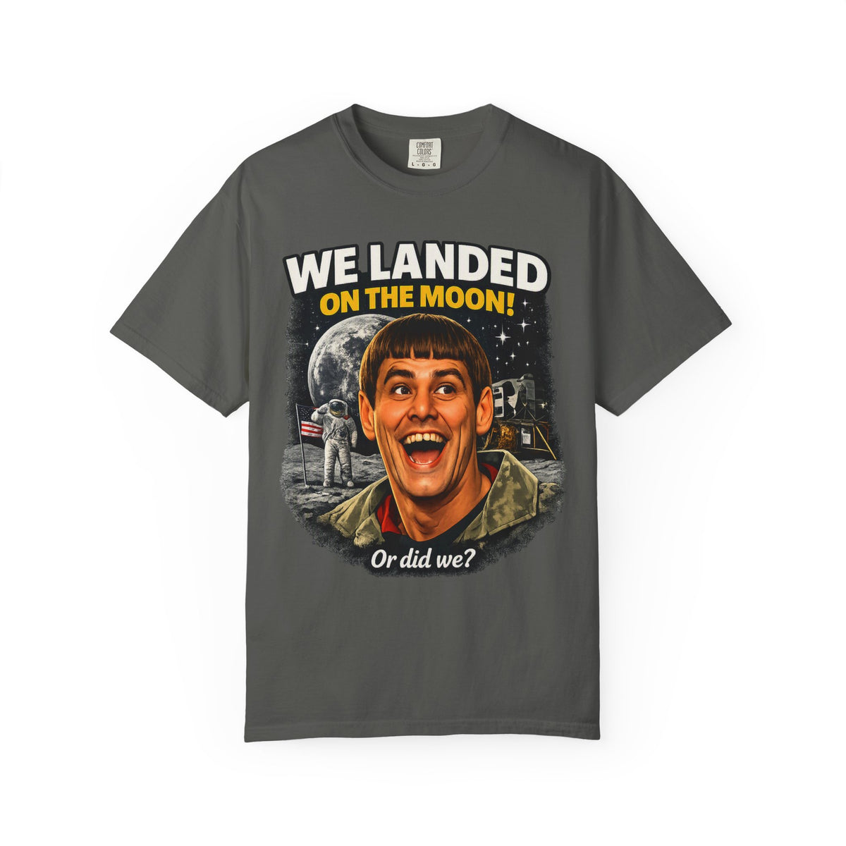 We Landed on the Moon! Or Did We?' Retro Comedy Space Graphic Tee