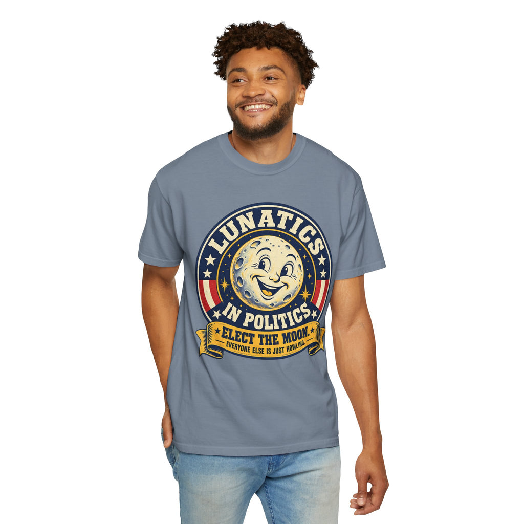 Lunatics in Politics Moon Election Graphic T-Shirt