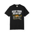 Keep Your Head Up T-Shirt — Inspirational Mountain Tee ("Because You Matter")