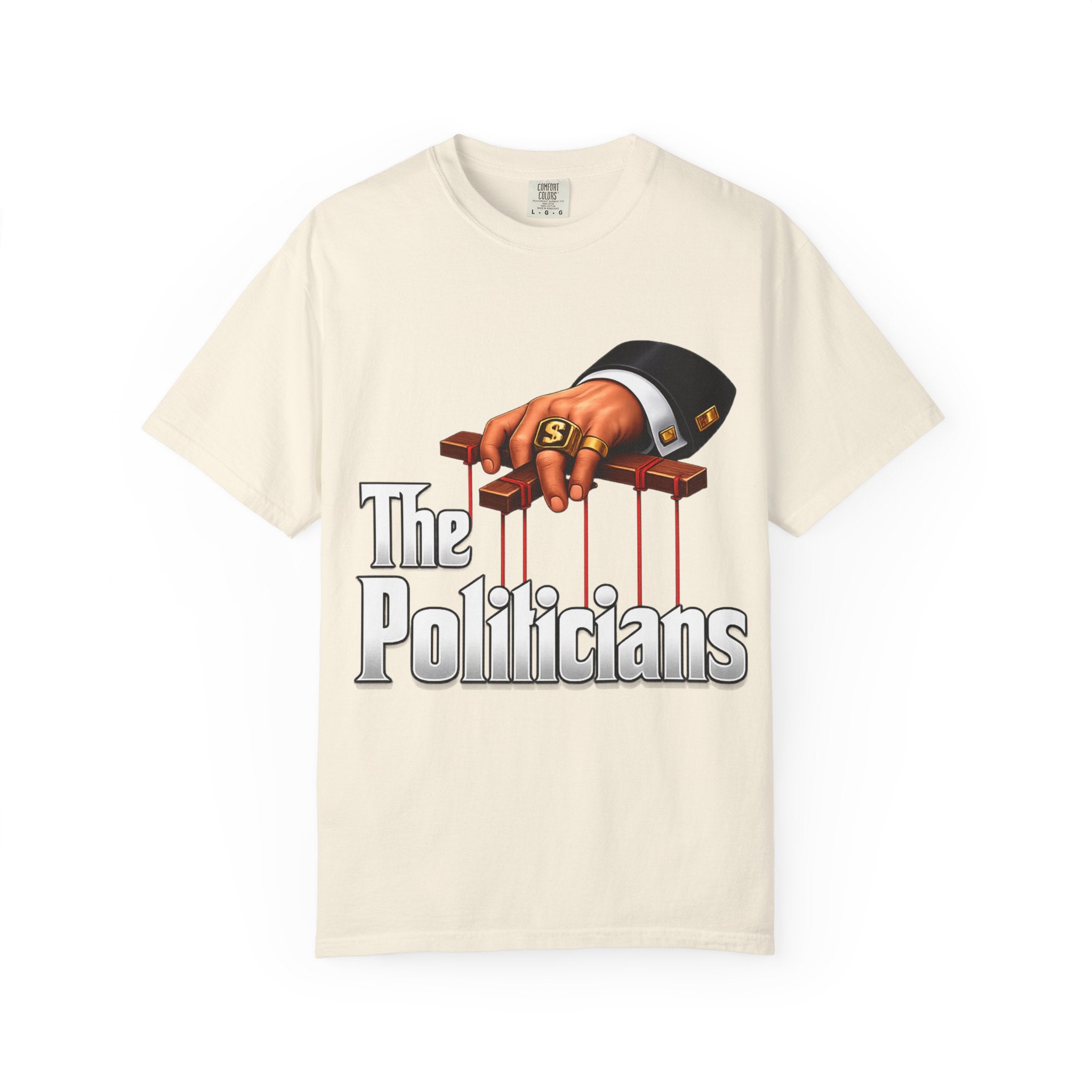 The Politicians T-Shirt — Puppet Master Hand & Money Political Satire Tee