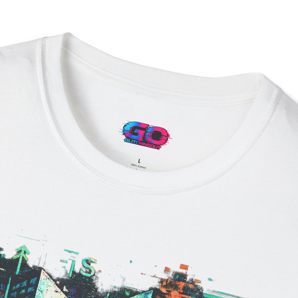 Cyberpunk Cityscape T‑Shirt — Neon Tokyo Skyline Graphic Tee