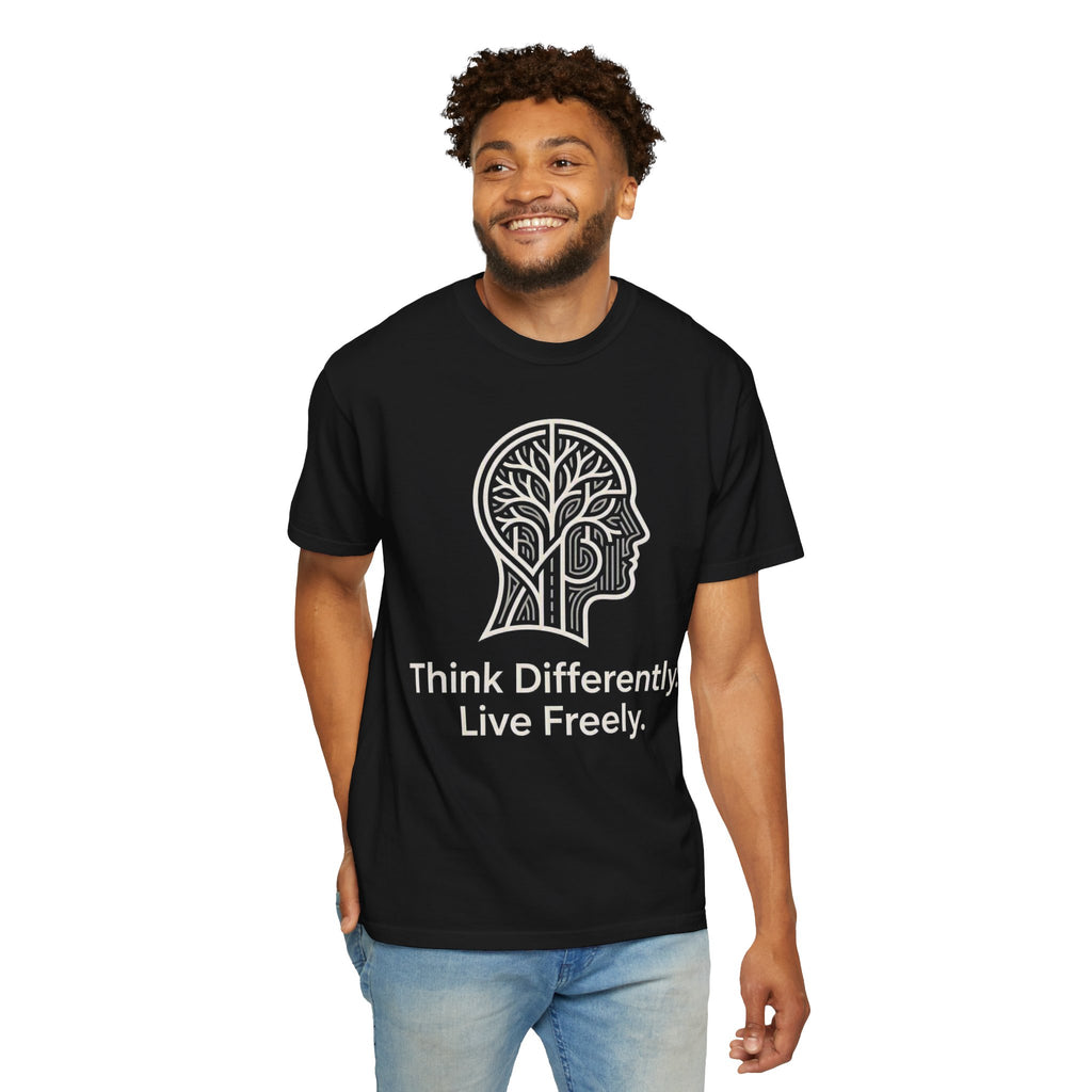 Think Differently Live Freely T-Shirt — Inspirational Mindset Graphic Tee