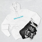 Glitching Out Hoodie — Retro Cyber Geometric Graphic Fleece Hoodie