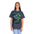 GlitchingOut Mountain Landscape T-Shirt — Retro Glitch Nature Graphic Tee