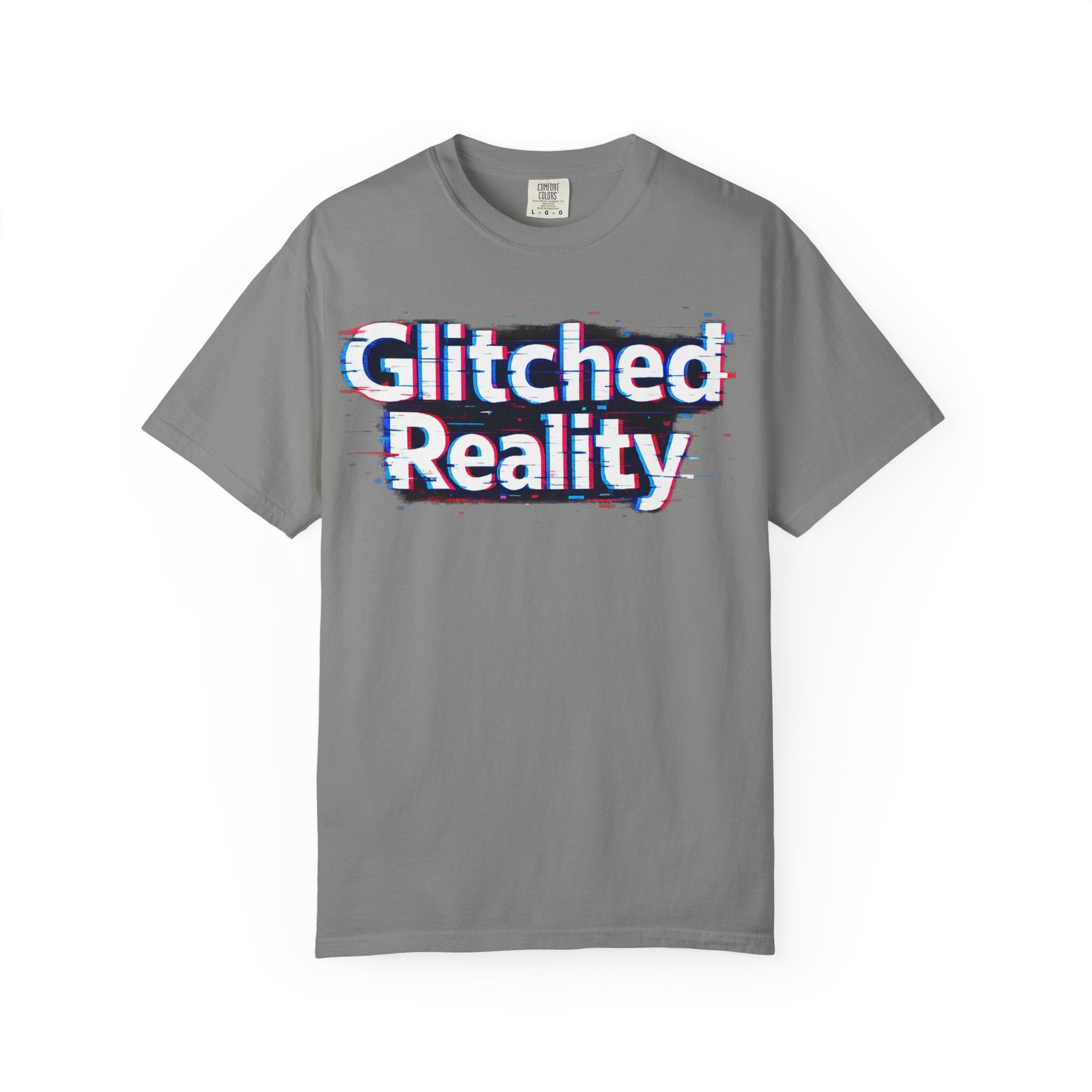 Glitched Reality T‑Shirt — Retro Glitch Graphic Tee with "Glitched Reality" Text