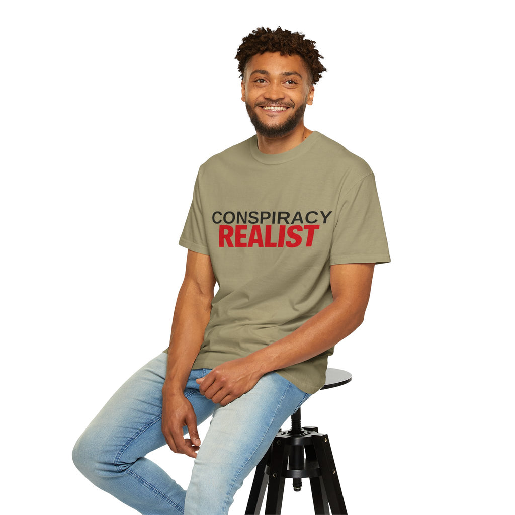 Conspiracy Realist T-Shirt — Bold Graphic Statement Tee