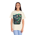 GlitchingOut Mountain Landscape T-Shirt — Retro Glitch Nature Graphic Tee