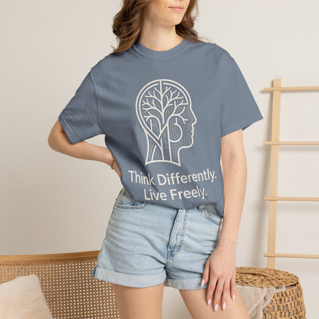 Think Differently Live Freely T-Shirt — Inspirational Mindset Graphic Tee
