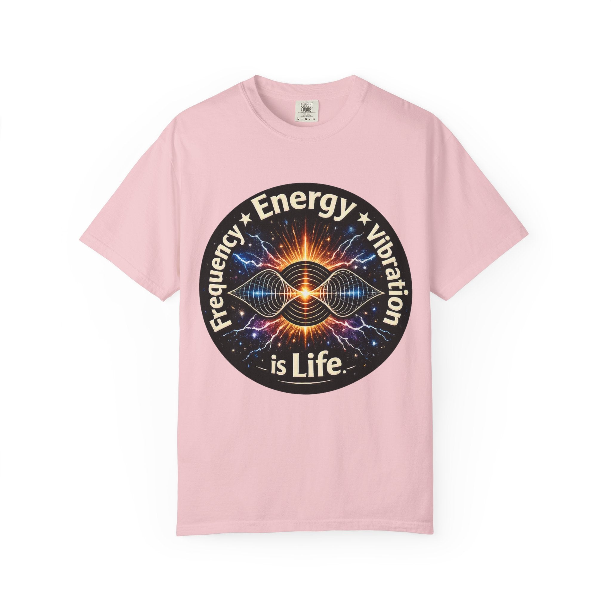Energy & Vibration T-Shirt — "Frequency is Life" Spiritual Graphic Tee