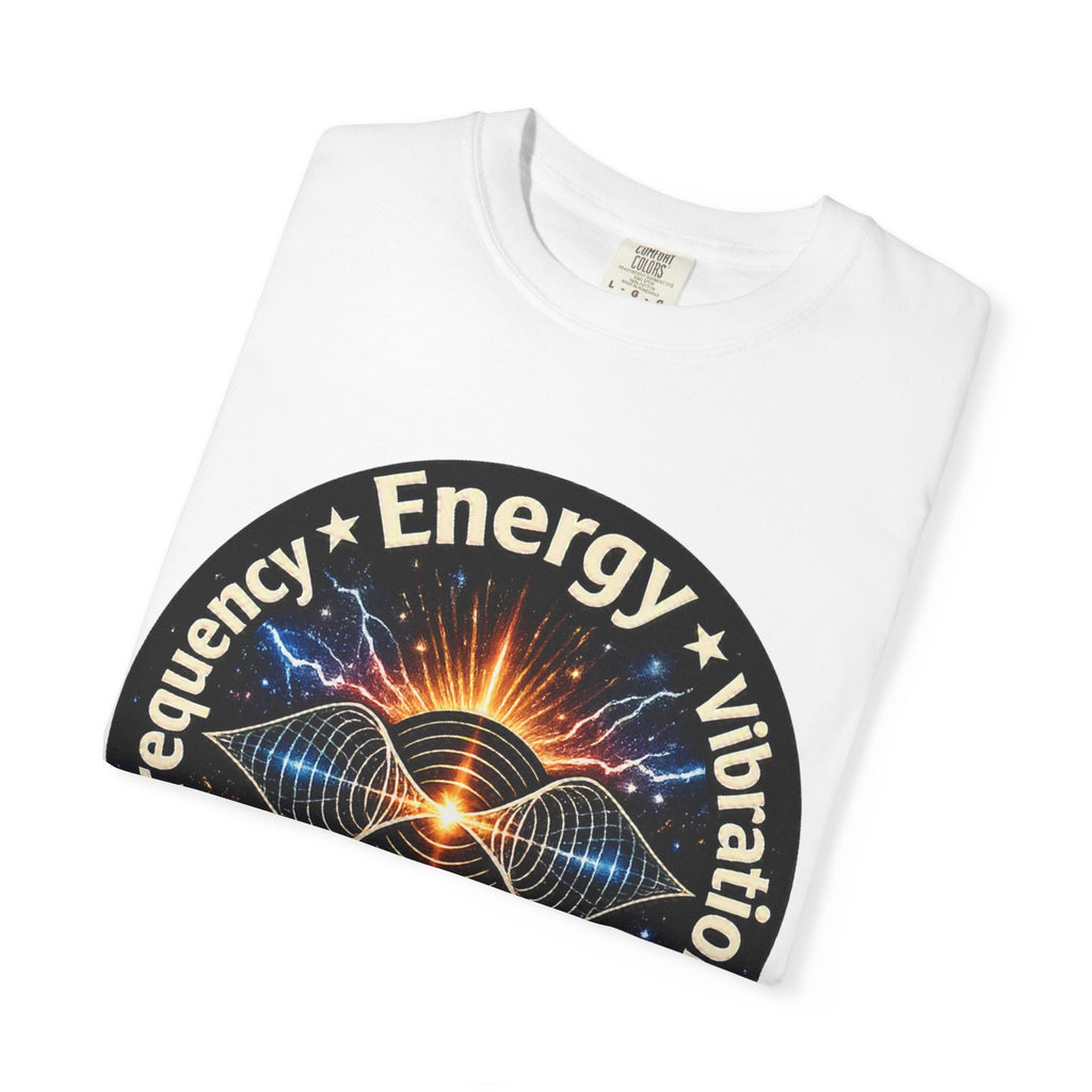 Energy & Vibration T-Shirt — "Frequency is Life" Spiritual Graphic Tee
