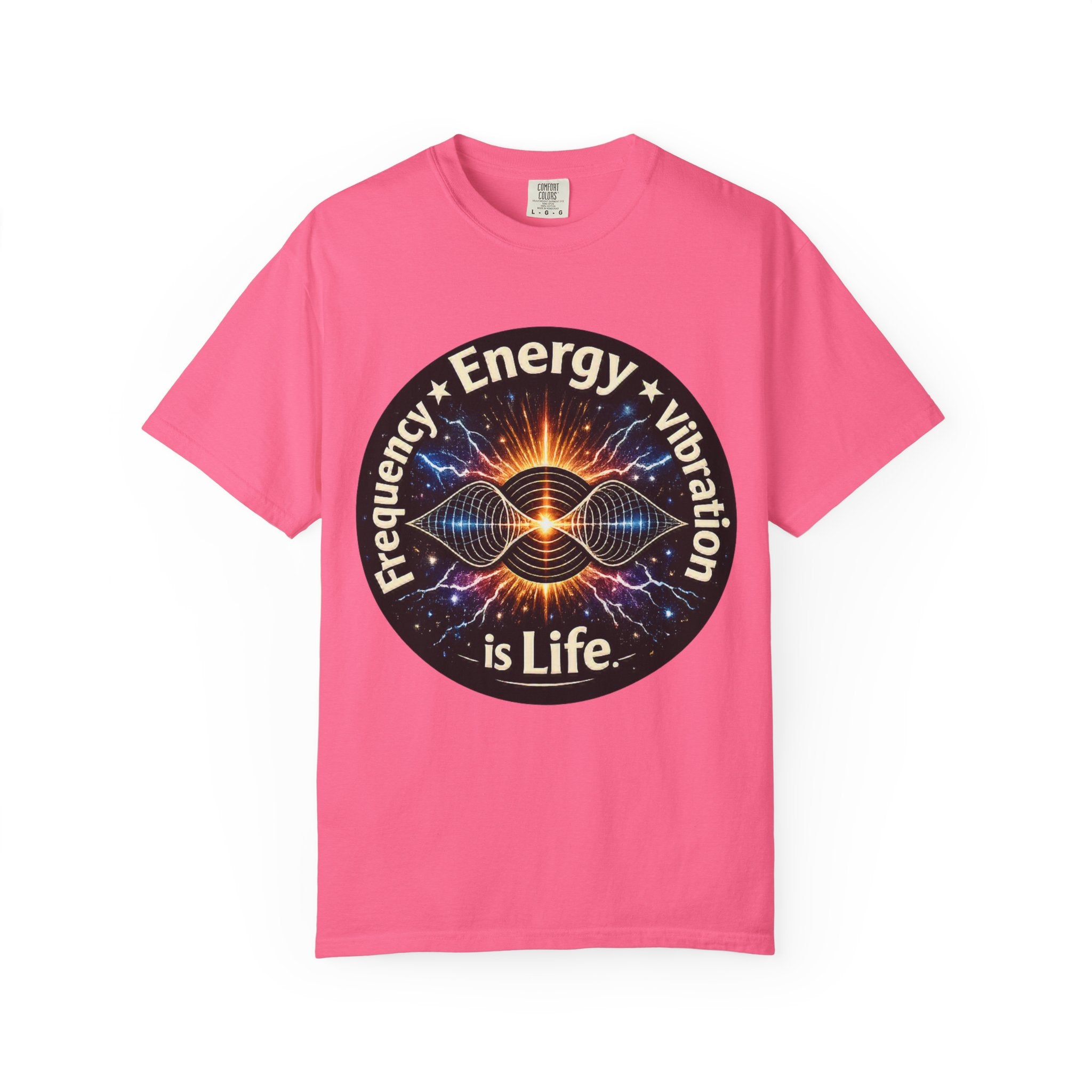 Energy & Vibration T-Shirt — "Frequency is Life" Spiritual Graphic Tee