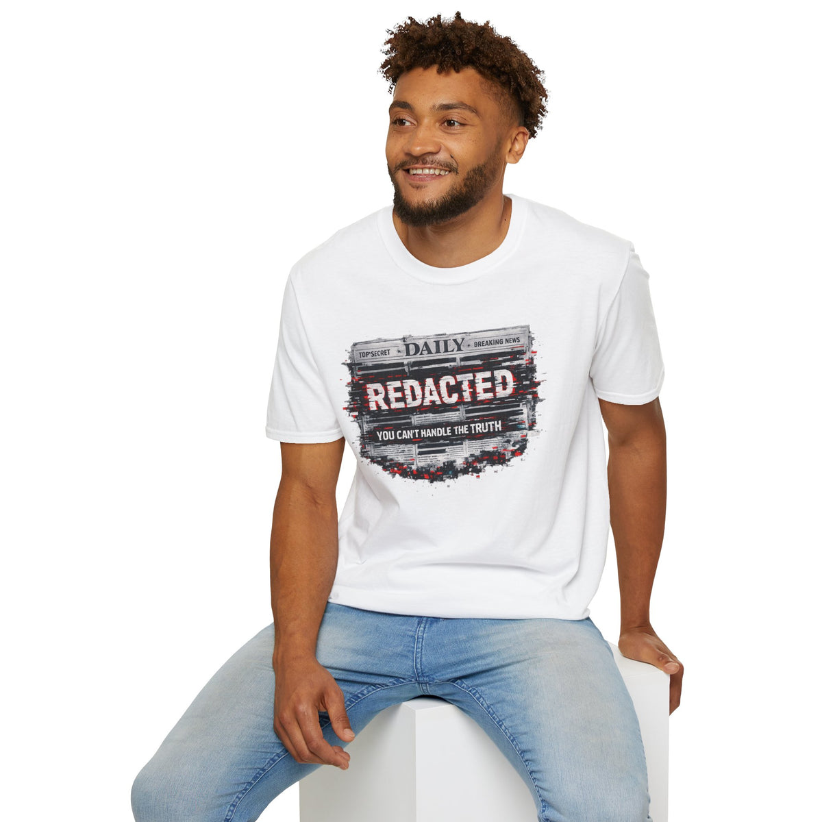 Redacted News Graphic T-Shirt — "REDACTED: You Can't Handle the Truth"