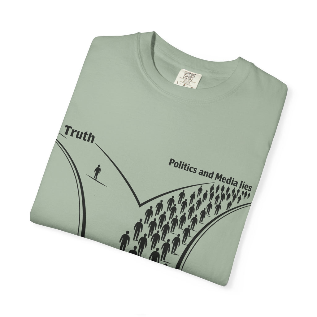Truth vs. Crowd Graphic T-Shirt — "When it doesn't feel right, go left."