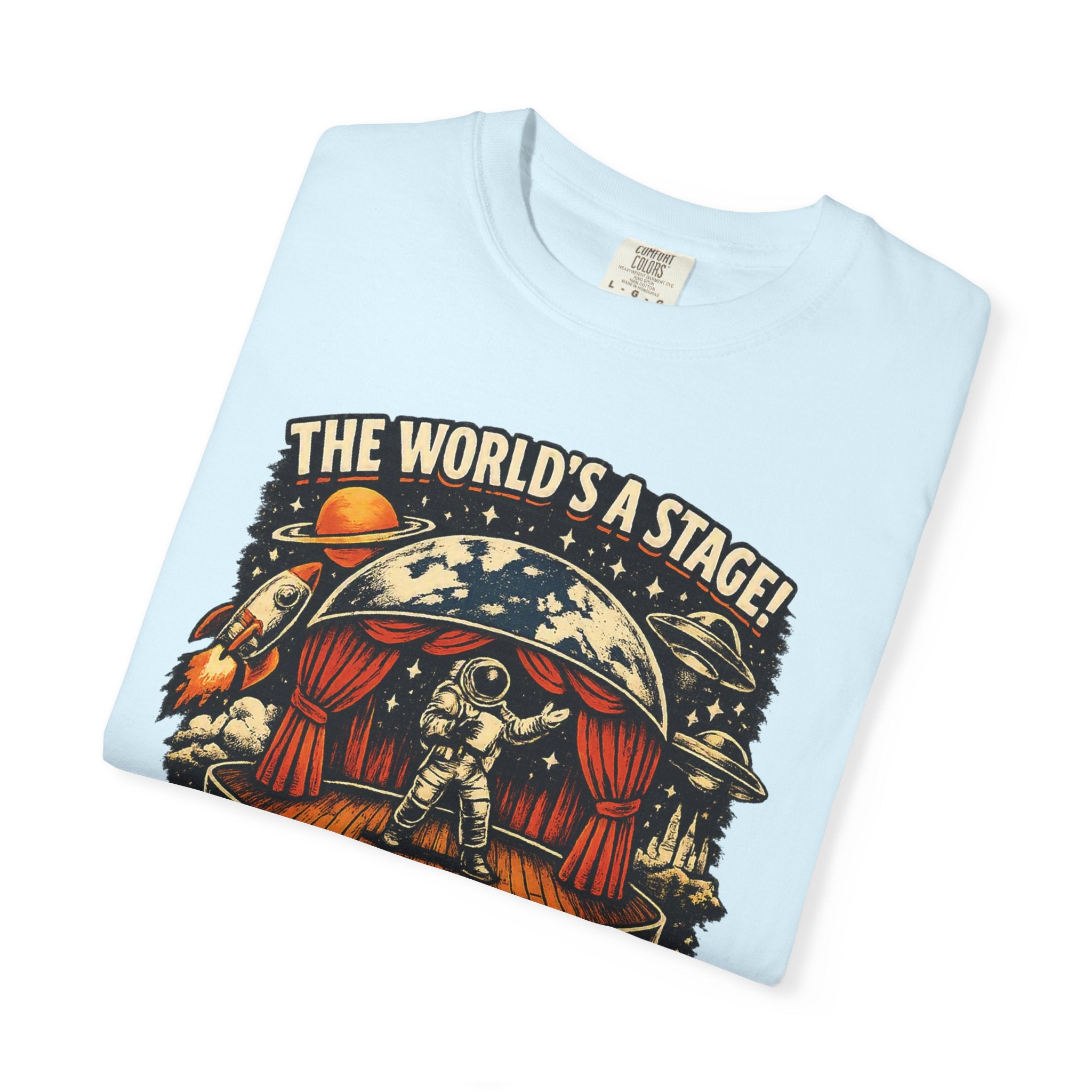 Astronaut Act I T-Shirt — “The World's a Stage” Vintage Space Graphic Tee