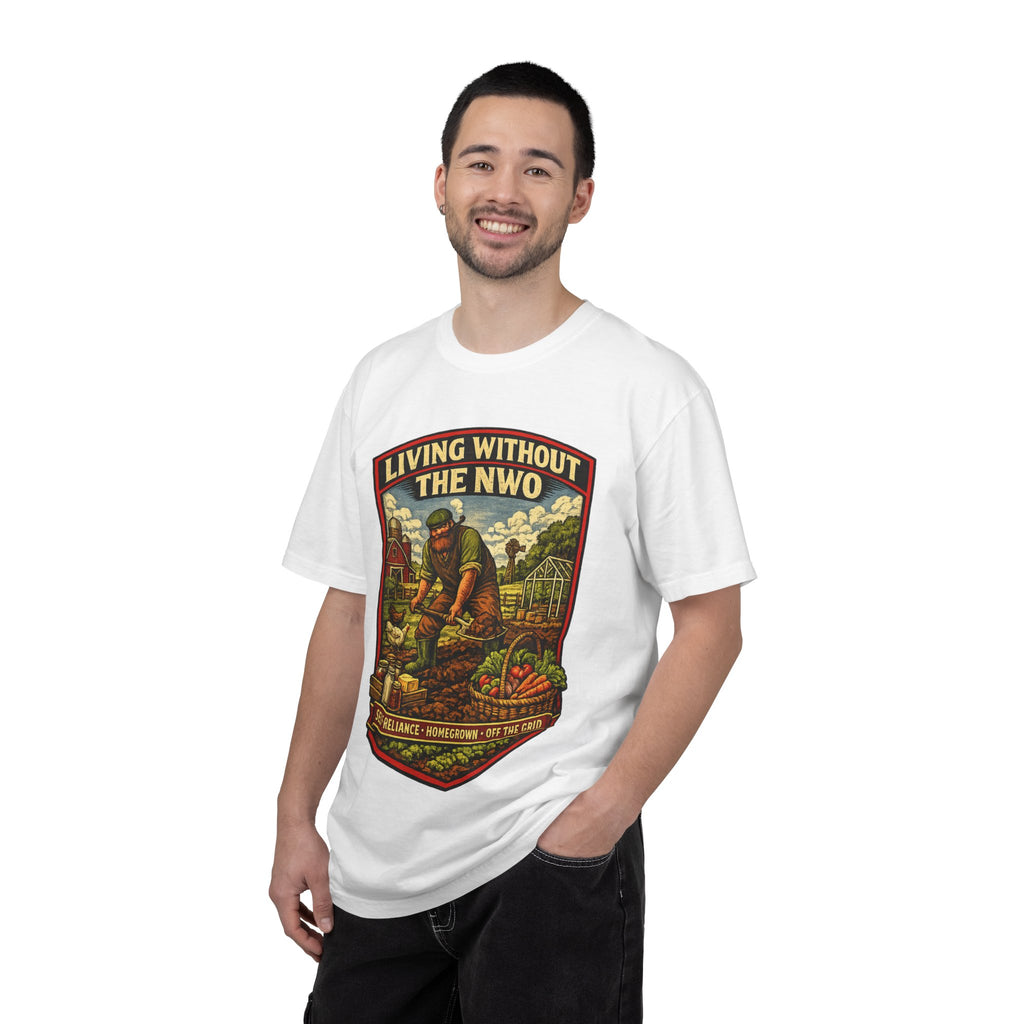 "Living Without the NWO" Gardening Vintage Graphic T-Shirt