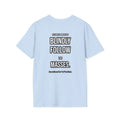 Provocative Graphic T-Shirt — "Blindly Follow the Masses" Back Print