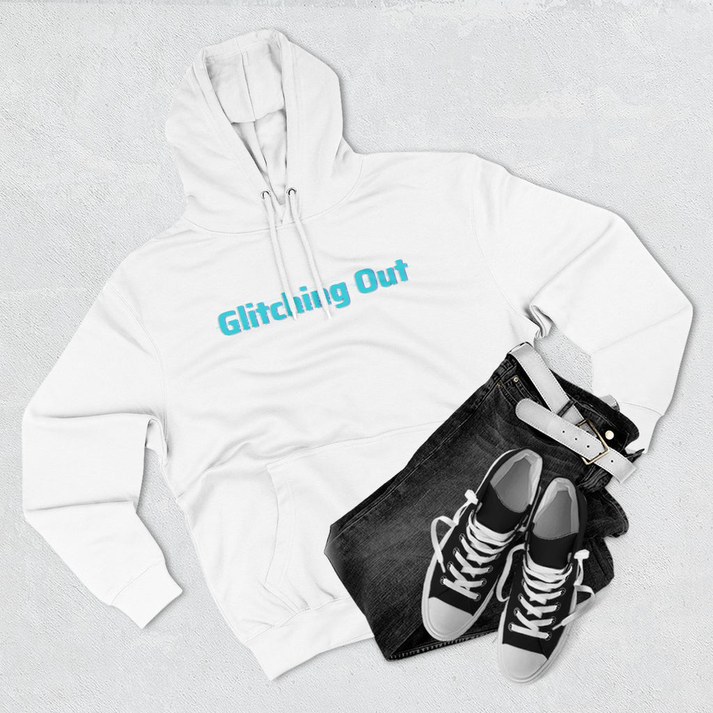 Hoodie — 'Glitching Out' Retro Cyber Geometric Graphic Hoodie