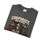 "Corporate Reaper" Skeleton Suit Graphic Tee