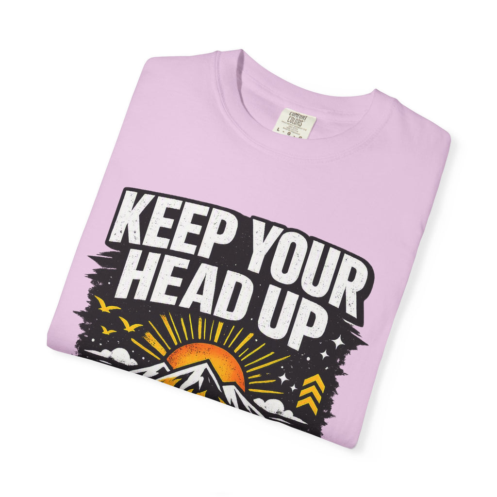 Keep Your Head Up T-Shirt — Inspirational Mountain Tee ("Because You Matter")