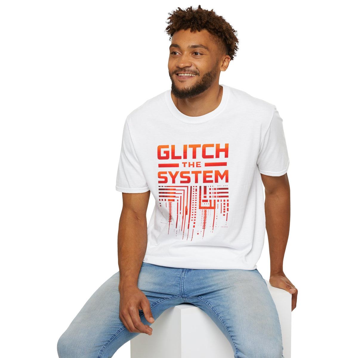 Glitch the System V4 T-Shirt — Retro Circuit Tech Graphic Tee