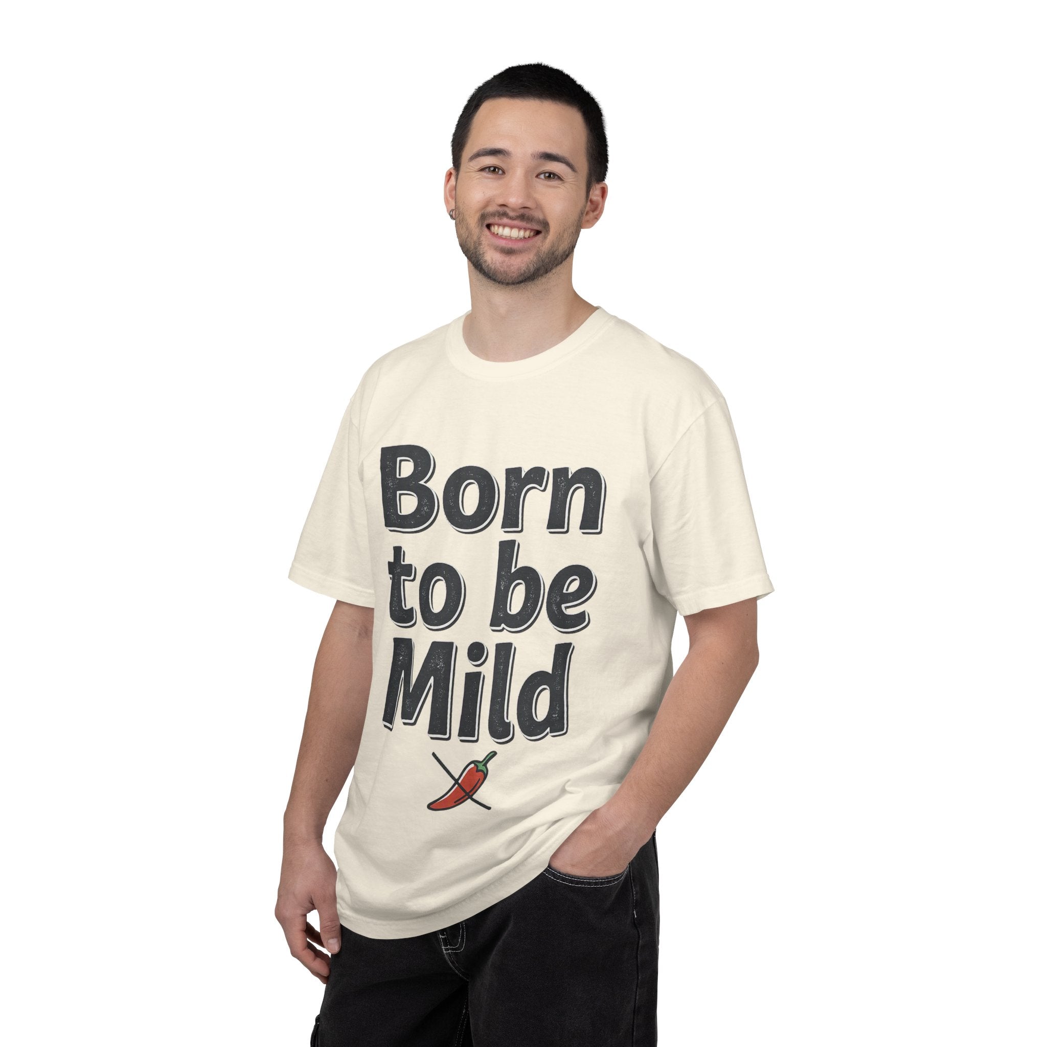 T-Shirt — "Born to be Mild" Funny Chili Pepper Graphic Tee