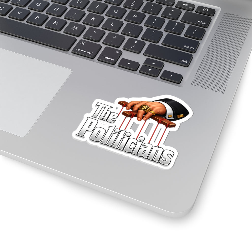 The Politicians Sticker — Anti-Corruption Puppet-Master Kiss-Cut Decal