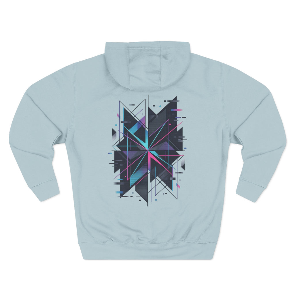 Glitch Geometric Hoodie — "Glitching Out" Graphic Fleece Pullover
