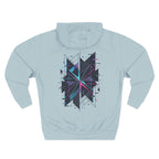 Glitch Geometric Hoodie — "Glitching Out" Graphic Fleece Pullover