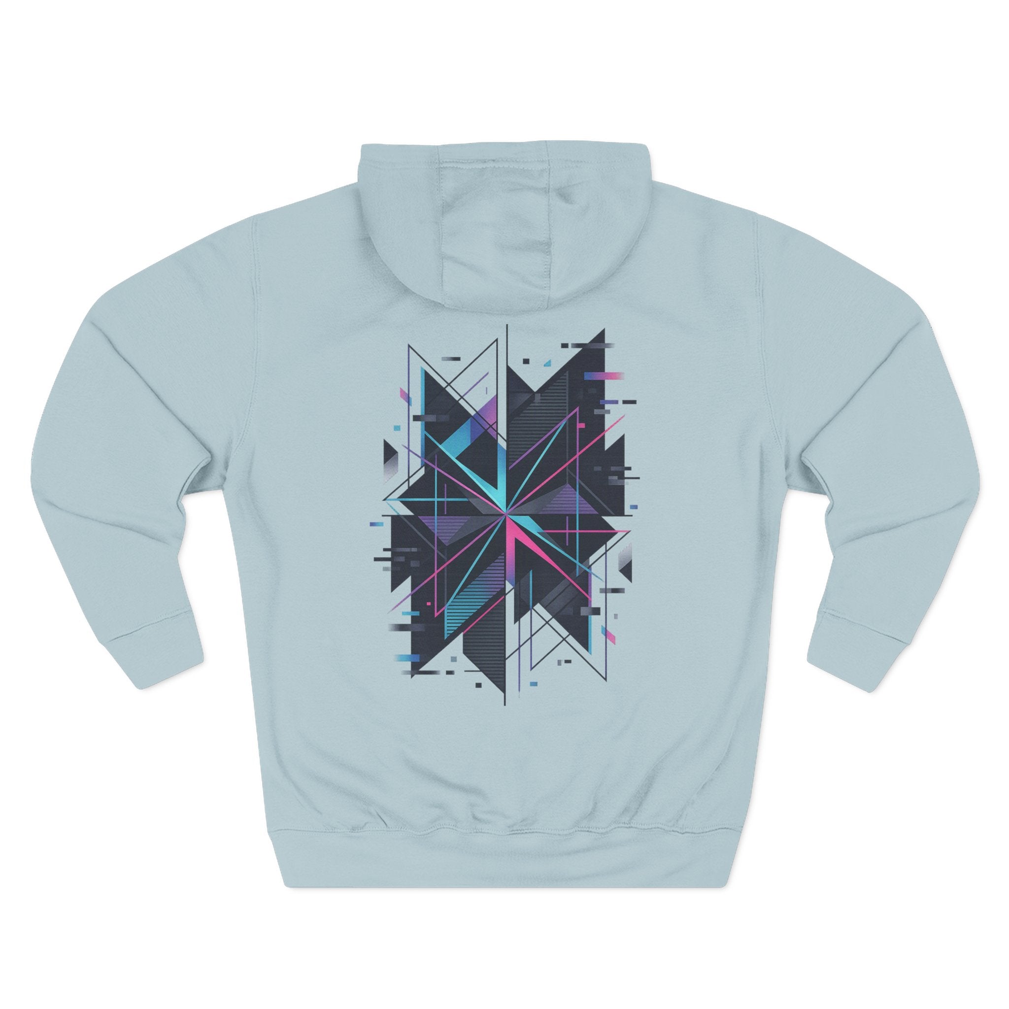 Glitch Geometric Hoodie — "Glitching Out" Graphic Fleece Pullover