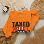 Taxed to Death Sweatshirt - Patriotic Skull Anti-Tax Protest Crewneck