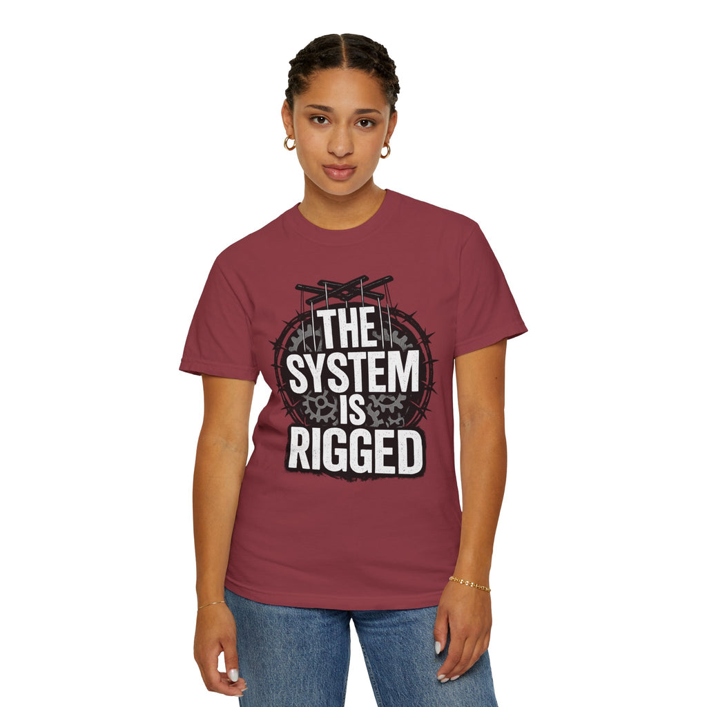 The System Is Rigged T-Shirt — Political Protest Graphic Tee
