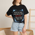 Spelling Magic T-Shirt — "Words Cast Spells" Wizardry Graphic Tee
